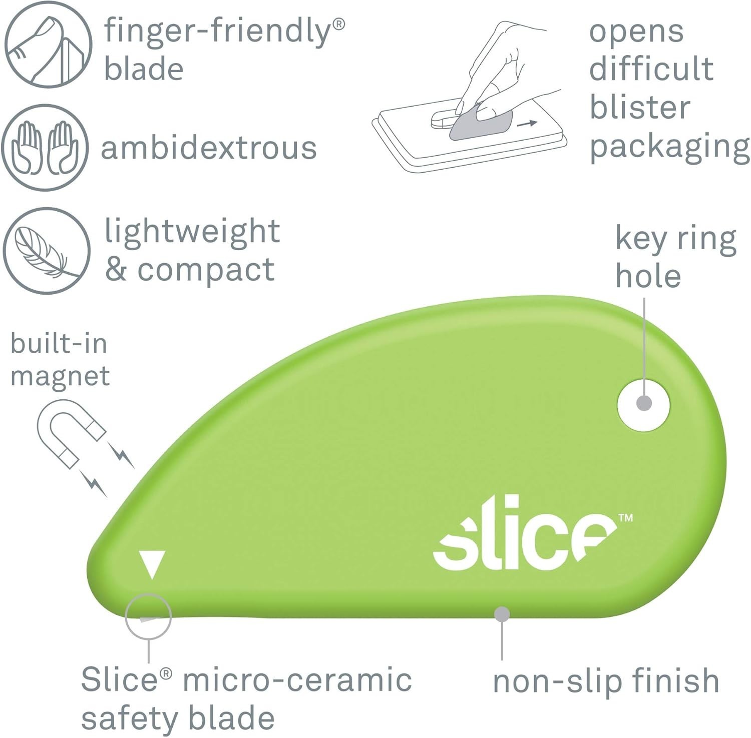Green Micro Safety Cutter with Ceramic Blade - Ideal for Scrapbooking & Safety