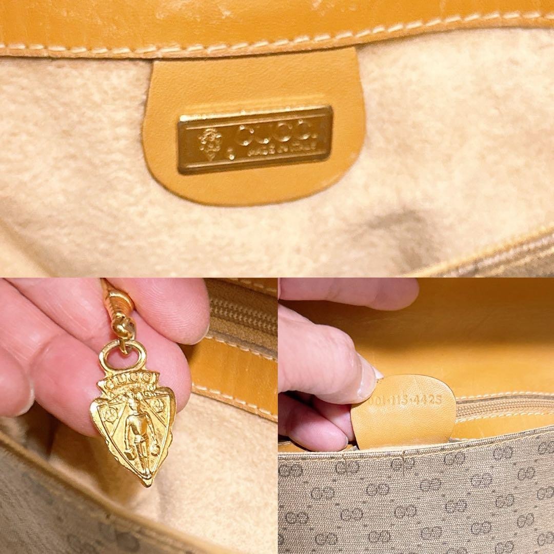 GUCCI Micro GG PVC Shoulder Bag Women's Small Crossbody Authentic Brown thumbnail 10