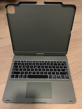 Bluetooth Wireless Tablet Keyboard Folio Case Cover - Gray