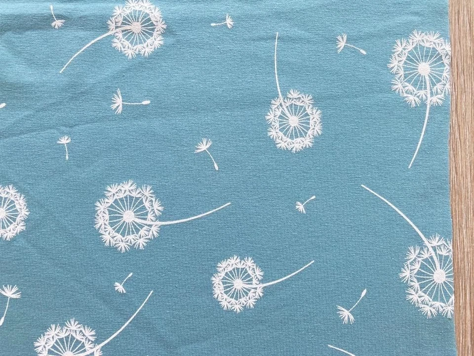 QjuTie Kids Collection Jersey Stoff Baumwolljersey Jerseystoff Kinder Pusteblume