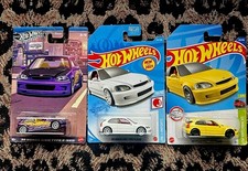 Hot Wheels '99 Honda Civic Type R EK9 White Yellow 2025 Purple