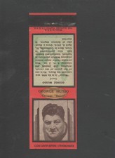 1937 Diamond NFL Football Matchcover #15 George Musso-Chicago Bears Near Mint