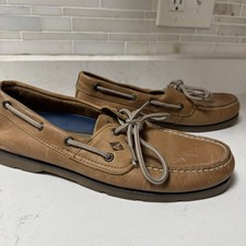 SPERRY - Top Sider Men Leather Boat Shoe Sz 9 - Excellent Condition 