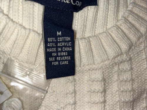 NWT QVC Denim & Co. Women’s Long Sleeve Sweater Sz. Medium Detachable Turtleneck - Picture 6 of 6