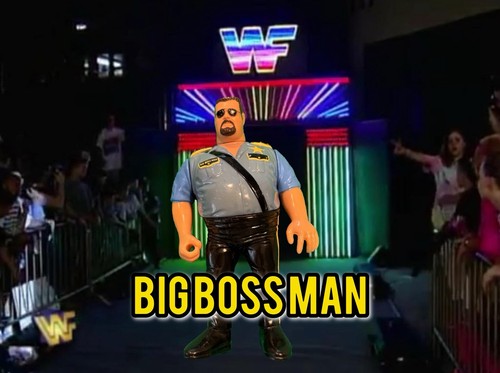 WWF Hasbro Big Boss Man Series 1 Vintage 1990 Wres...