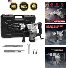 Martillo eléctrico de demolición 1400 W SDS Plus construcción interruptor de hormigón...