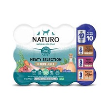 Naturo Meaty Selection Grain & Gluten Free Delicious Wet Dog Food *12 x 390g*NEW