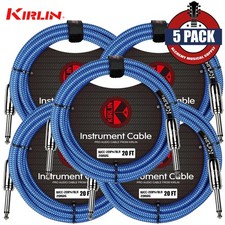 5-PACK Kirlin 20FT 1/4 Straight Ends Woven Bl...