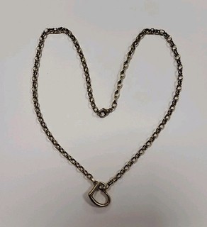 9ct Gold Belcher Chain With Heart 16.5 Grams. 18 Inches Beautiful