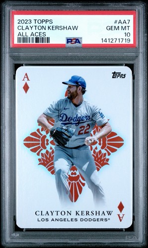 Topps 2023 Series 1 All Aces Clayton Kershaw AA-7 Dodgers PSA 10