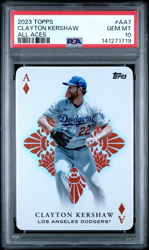 Topps 2023 Series 1 All Aces Clayton Kershaw AA-7 Dodgers PSA 10