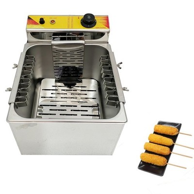 Corn Dog Fryer Machine Electric 60~200  Deep Fryer Corn Machine 12L