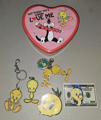 TWEETY BIRD Keychains, Locket, Stickers, Tin Warner Brothers Looney Tunes 