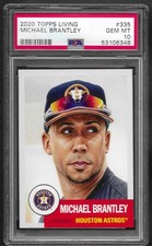 2020 Topps Living Set # 335 MICHAEL BRANTLEY GEM MINT PSA 10 Houston Astros