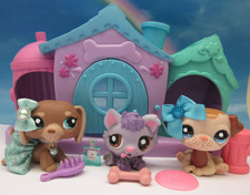 LITTLEST PET SHOP AUTENTICO #1751 1752 1753 CUCCIOLI PLAYSET BASSOTTO HUSKY PUG