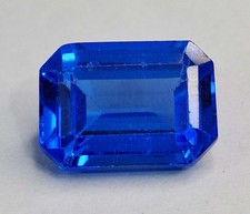 Royal Blue Sapphire Emerald Cut 7-9 Ct Certified Natural Loose Gemstone TQ796