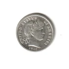 1912-D Barber Dime in average condition