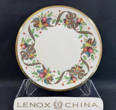Lenox Holiday TARTAN~Gold Rim~(1)~8 1/4" Salad Plate~Perfect!