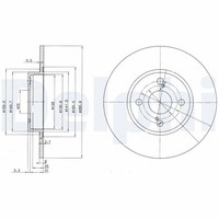 2X Delphi Bremsscheibe BG3186 FüR Toyota Corolla Compact Liftback EE111_ EE111R
