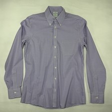 Brooks Brothers 1818 Milano Fit Dress Shirt 15-34 Button Down Non Iron Stretch