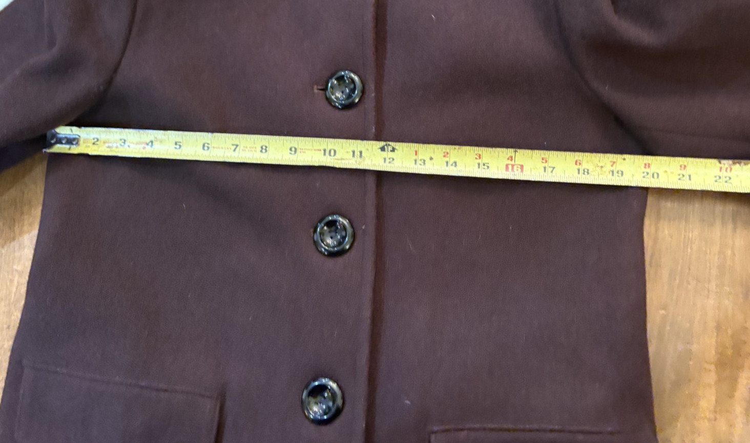 VTG STERLINGWEAR OF BOSTON Womens Pea Coat Wool Brown Made in USA Sz L