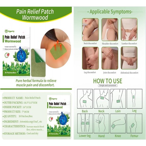 30PCS Knee Pain Patches Wormwood Neck Waist Pad Joint Back Pain Relief Plaster - Picture 7 of 16
