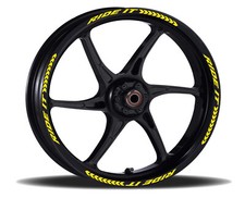 Adesivi Cerchi Moto racing wheels kit completo 2 ruote 17 Pollici Strisce RT005