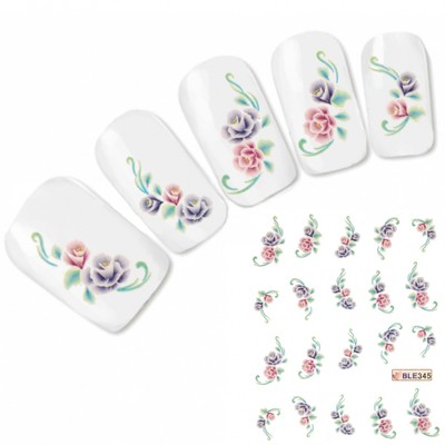 Nagel Sticker Flower Rose Tattoo Nail Art Blume Aufkleber Neu!