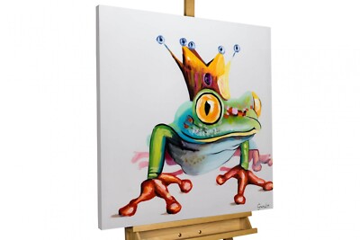 KunstLoft  Acryl Gemälde 'Froschkönig' 80x80cm | Bild handgemalt