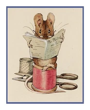 Beatrix Potter Mouse Tailor Gloucester Counted Cross Stitch Chart Pattern
