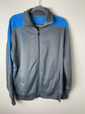 Nike Full Zip Up Windbreaker Navy Blue Gray Size Men's XL Long Sleeve