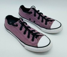 Converse Chuck Taylor All Star Low Top Girl's Size 3 Sneakers Purple Black