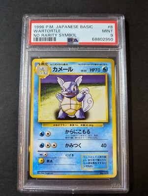 PSA8】カメール 旧裏 初版 マーク無し WARTORTLE 008 Wartortle No