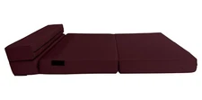 Lounger Folding Foam Mattress, Portable Sleeper Chair Bed 6 x 54 x 80, Burgundy
