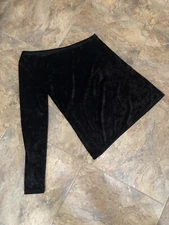 Womens Moda International One Sleeve One Shoulder Blouse Top size L EUC!