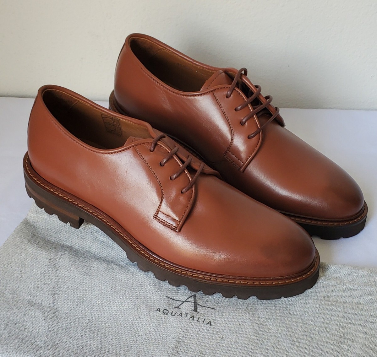 NWOB Aquatalia (453031)Leon Weatherproof Leather Brown  display picture 2