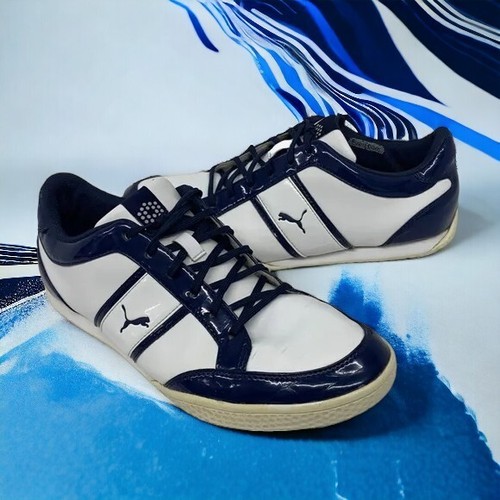 Puma blau weiß Everfoam Damen Schnürschuhe Golfschuhe Stollen 187591-03 Größe 9 1/2