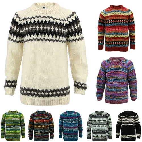 Wool Knit Jumper Sweater Pullover 