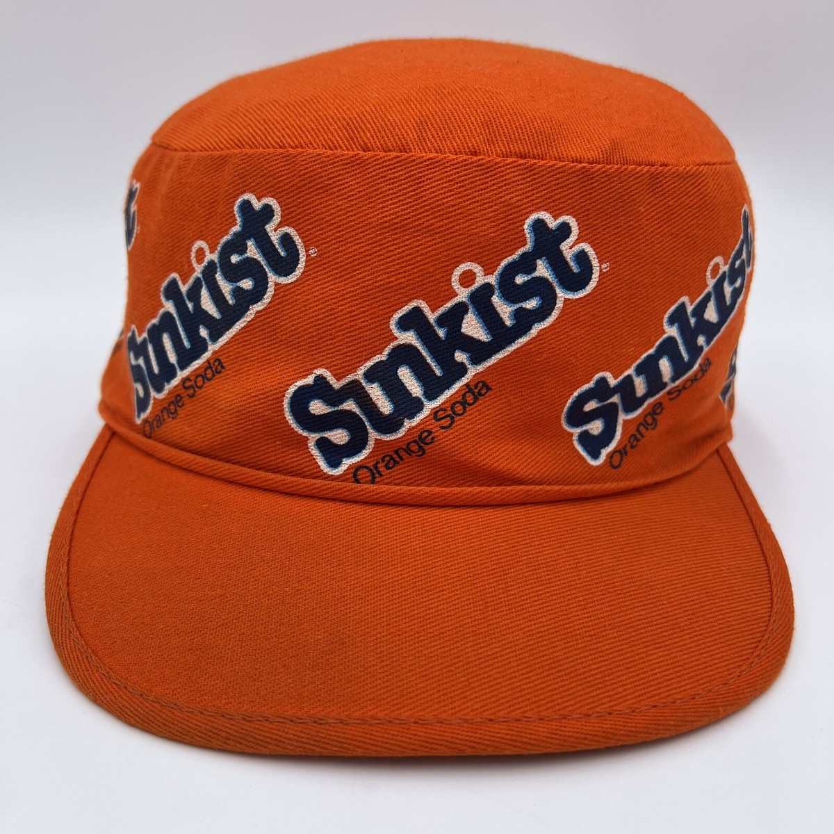 Vtg Sunkist Orange Soda Pop Pillbox Hat Painters By Crowd Cap