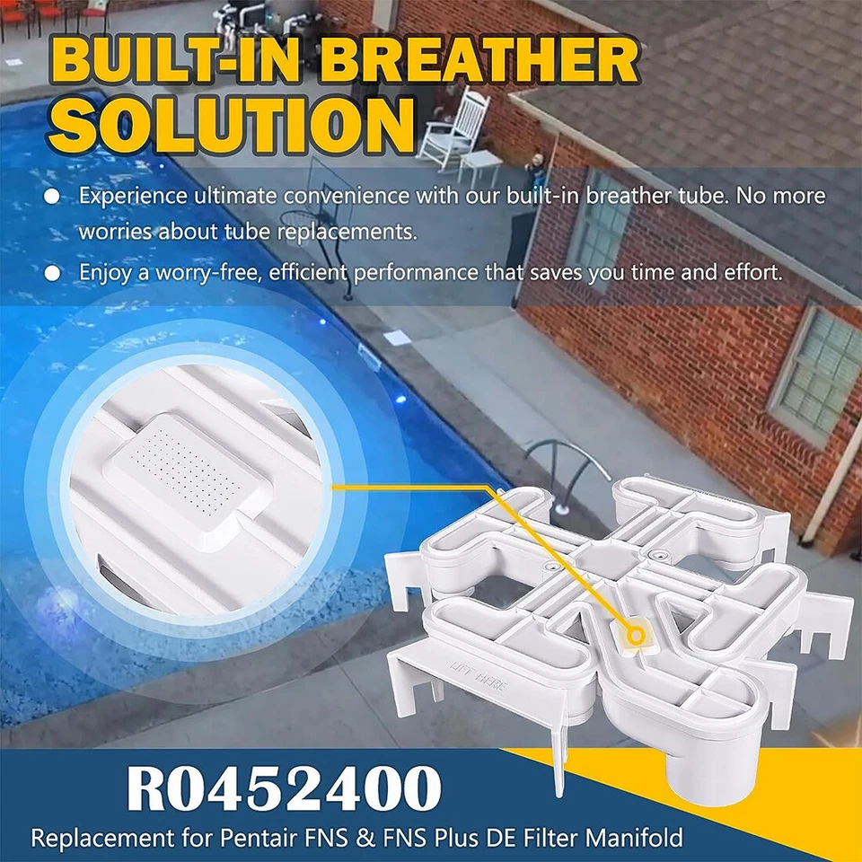 V38-140 25357-600-000 59023700 Top Manifold for Pentair FNS Plus D.E. FIlter CMP - Image 3 of 4