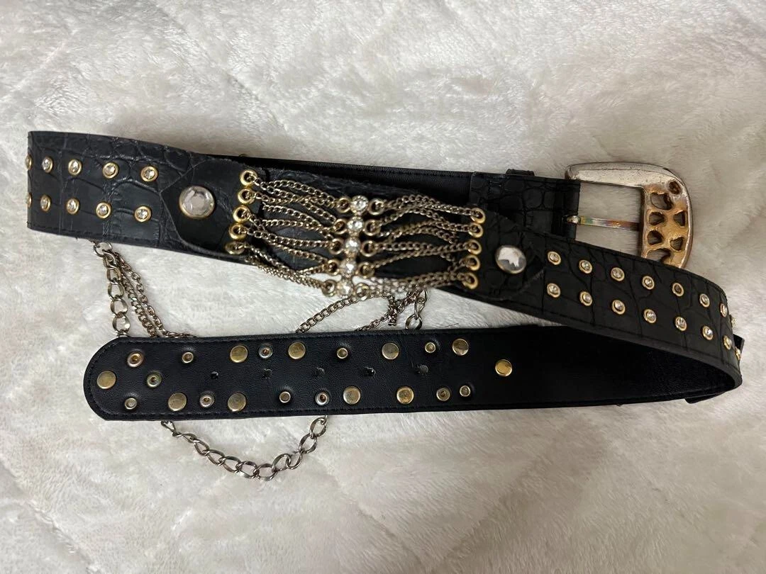 d.i.a. DIA belt belt leopard print Shibuya 109 Gal GYARU black no box Good