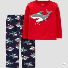 Toddler Boys' Shark North Pajama Set - Just One You By Carter's Red/Navy 2