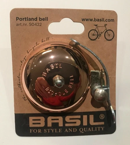 Fahrrad Klingel Glocke - Basil - Portland 55 mm - rosa - Kupfer - 50422 - NEU