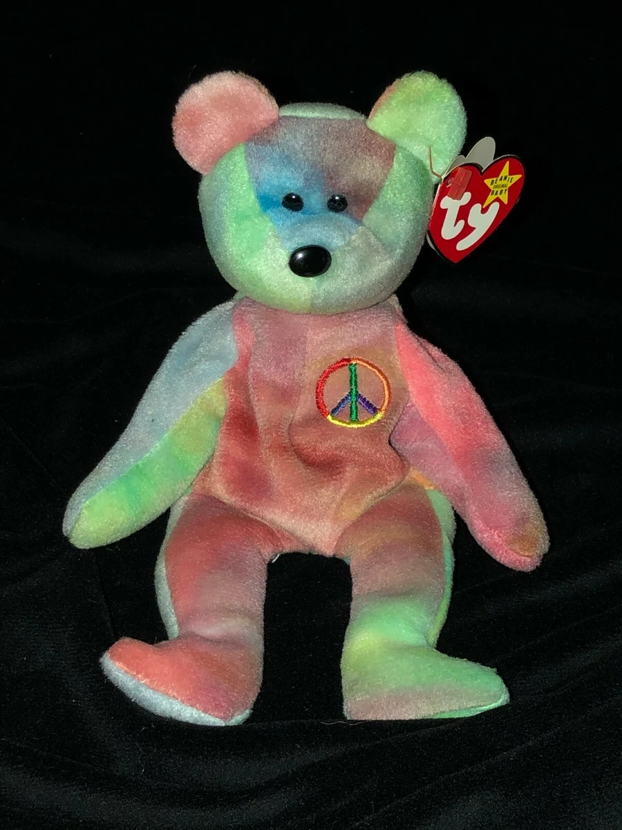 TY Peace Bear Beanie Baby Rare Retired Original 1996 Mint Errors