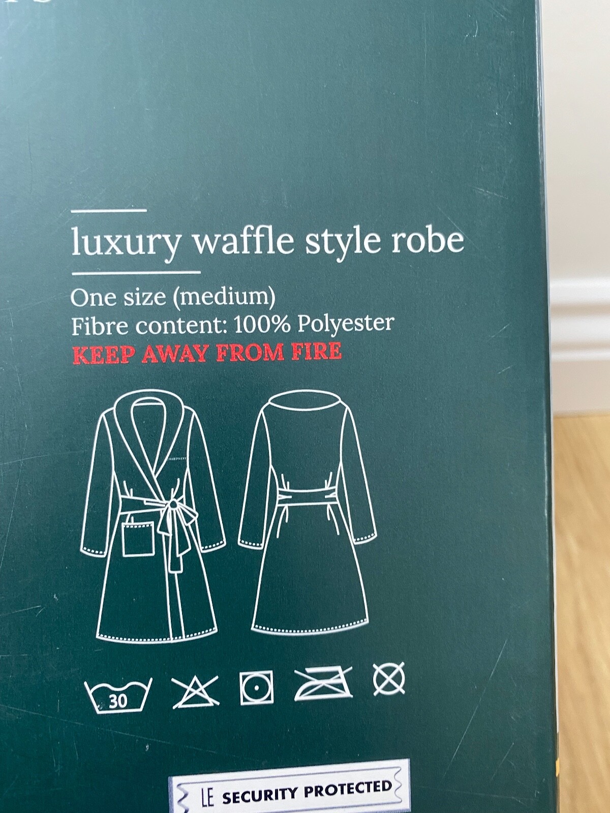 Champneys Black Luxury Mens Dressing Robe Gown Waffle One Size NEW eBay