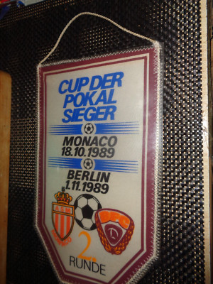Wimpel Cup der Pokalsieger 1989 AS Monaco - BFC Dynamo 2.Runde