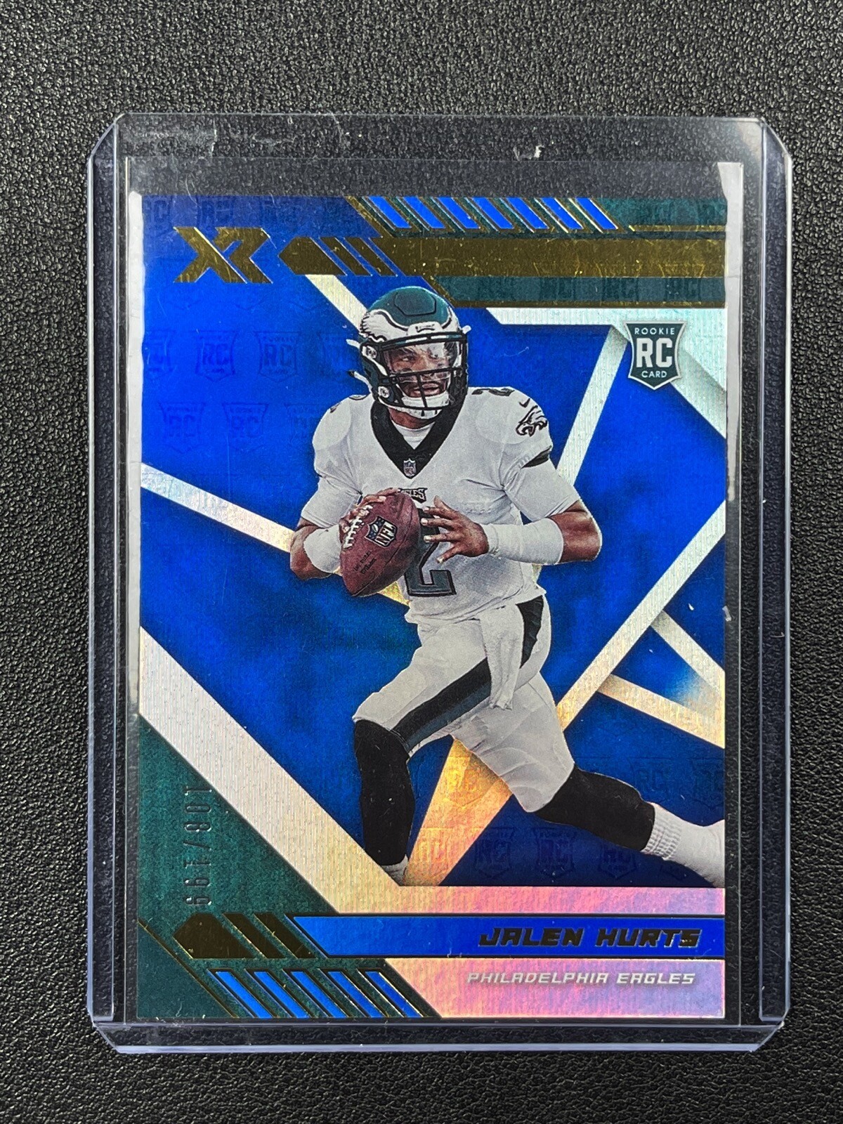 Jalen Hurts 2020 Panini #114 XR Blue 108/199 Rookie RC