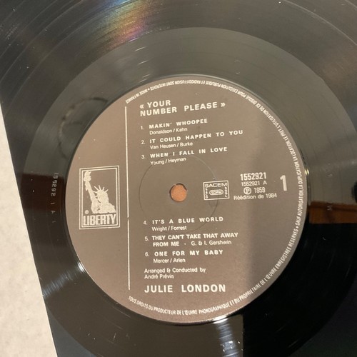 JULIE LONDON LP YOUR NUMBER PLEASE.... 1984 FRENCH PRESS M/NM Liberty LRP 3130 - Picture 3 of 3