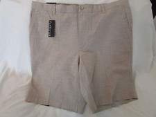 Men's "VanHeusen" Size 42, Kha Chinchilla, Flat Front, Casual Shorts