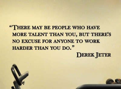 Derek Jeter Yankees Inspirational Baseball Wall Quote Sports Vinyl Sticker Decal